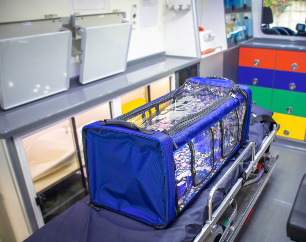 Matériel destiné à la prise en charge d'urgences pédiatriques